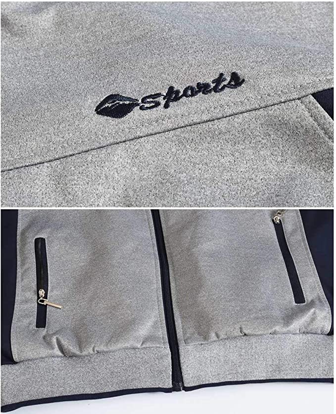 Rdruko Men's Tracksuit Athletic Full Zip Casual Sports Jogging Gym Sweatsuit