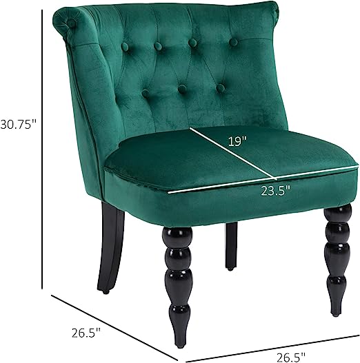 Living Room Chair with Wood Legs, Rolled Arms,