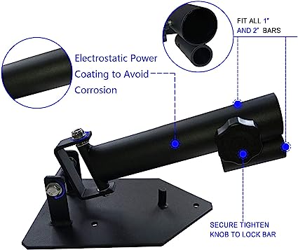 Full 360° Swivel & Easy to Install – Fits 1” Standard and 2” Olympic Bars - Great for Home Gym