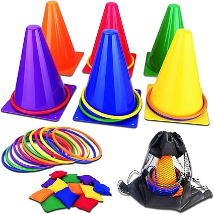Multiple color discrimination and activity props not only let you and your kids enjoy interactive time, 1PCS 3 in 1 Carnival Outdoor Games Combo Set for Kids