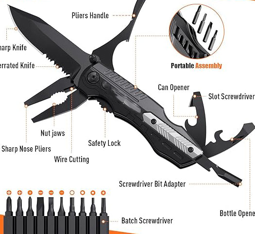 Knife Is the Perfect Multipurpose Companion That Excels in a Variety of Scenarios., Camping with your Family and Friends, Multitool Knife is Perfect for Choose