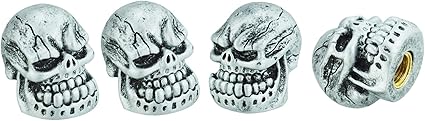 The appearance of the wheel air caps has a skull shape design to facilitate tightening of the tire stem dust valve, Car Air Cap Skull Shape Wheel