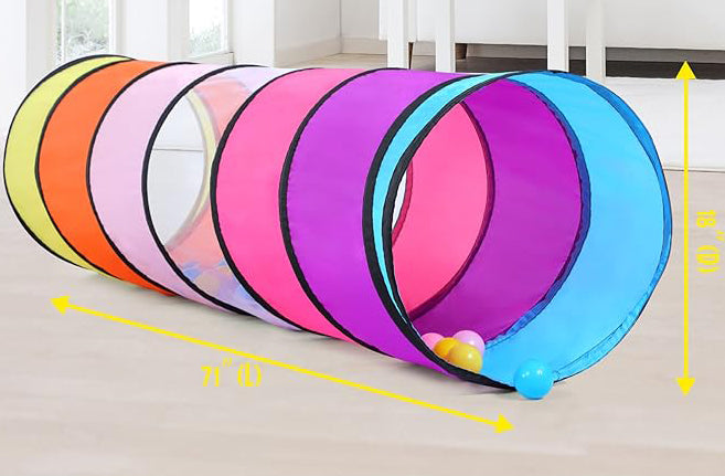 for toddlers to do crawling, toddler's obstacle course and other uses. This children tunnel can also be used together with other pop up play tunnel for toddlers to create a small children's playground. Indoor and Outdoor Play Tent for Boys and Girls