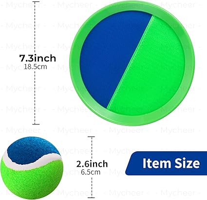 strong and not easy to break. The tight stitching prevents damage to the racket when pulling the ball. utside Toys for Kids Ages 4-8, Toss and Catch Ball Set,