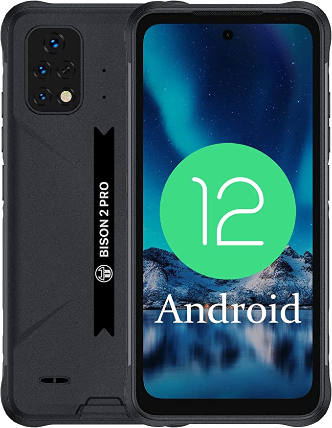 UMIDIGI Rugged Unlocked Cell Phones Canada, BISON 2 PRO 8G+256GB, Rugged Smartphone with IP68 & IP69K, 6150mAh Mobile Phone, Android 12, NFC, 6.5