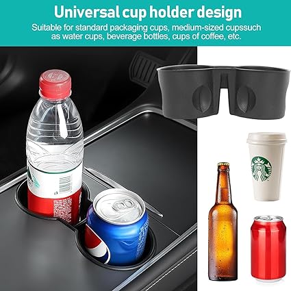 Accessories- Armrest Storage Tray and Hidden Storage Box, Cup Holder, Webcam Cover Tesla Center 7 Pcs