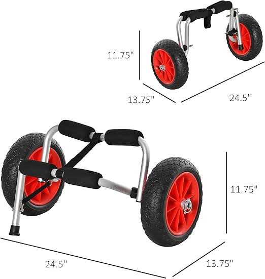 Maintenance with Aluminum Frame & Folding Design,  Kayak Cart