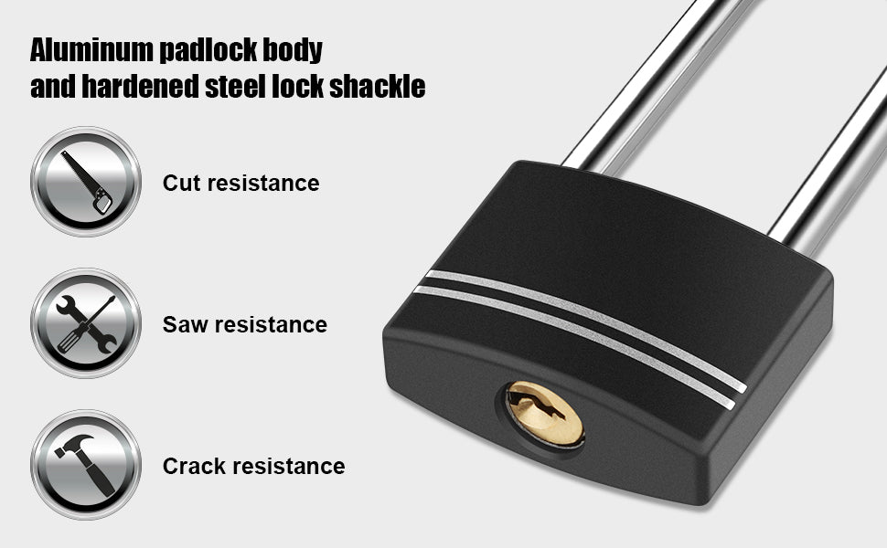 Lock Key Padlocks Outdoor, Waterproof Key Padlock