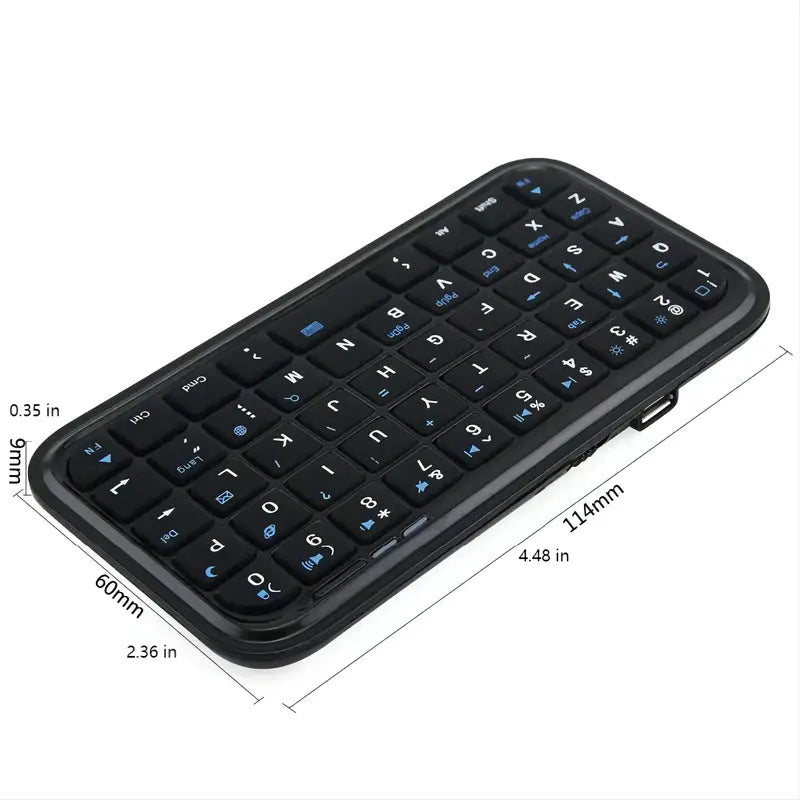 Mini Bluetooth Keyboard with Soft Keys, Lightweight Portable Rechargeable Wireless Small Silent Keyboard for Tablet, PC Computer, Laptop, Smart Phone, for Windows, Andriod, iOS (Black)