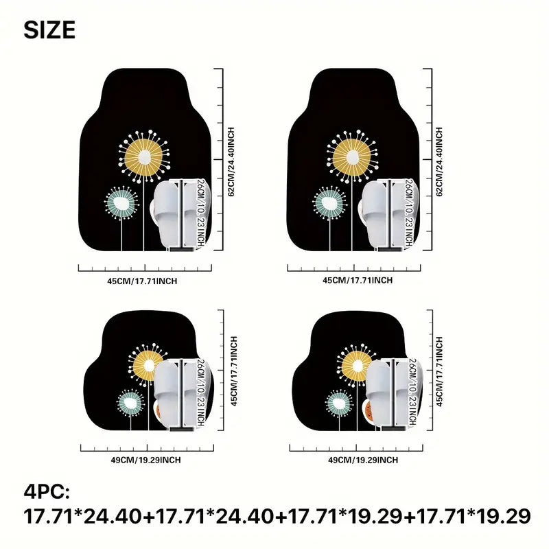 Front & Rear Full Coverage Auto Interior Accessories