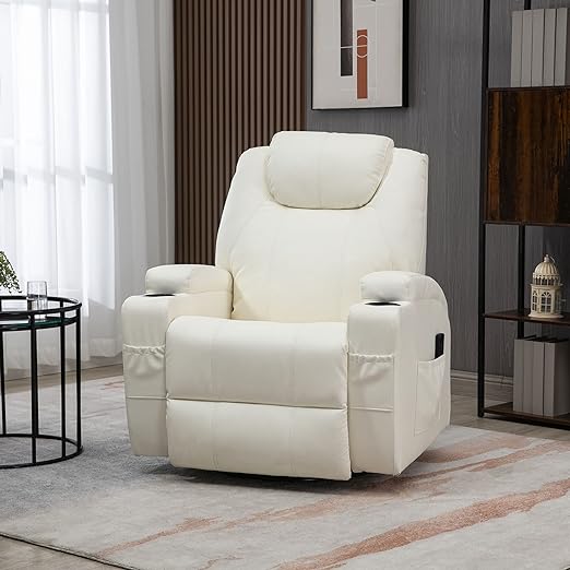 foam padding with a pocket spring system, the swivel recliner provides extraordinary comfort,Massage Recliner Chair for Living Room
