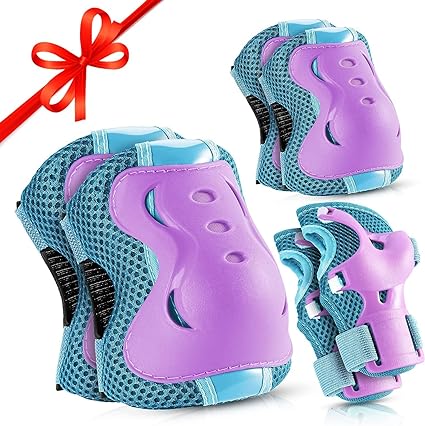 thickened sponge pads, which can well protect kid's knee pads, elbow pads and wrist pads. Roller Skates Scooter Inline Skating Cycling Bike Skateboar