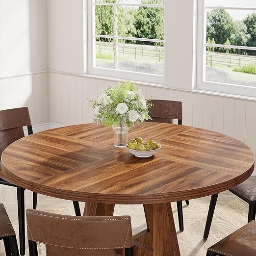 dining or living room never feels cramped but always showcasing an inviting, intimate atmosphere for family meals. Living Room, 47 inch Dining Room Tables for 4 People, Farmhouse Dinner Table with Wooden Table