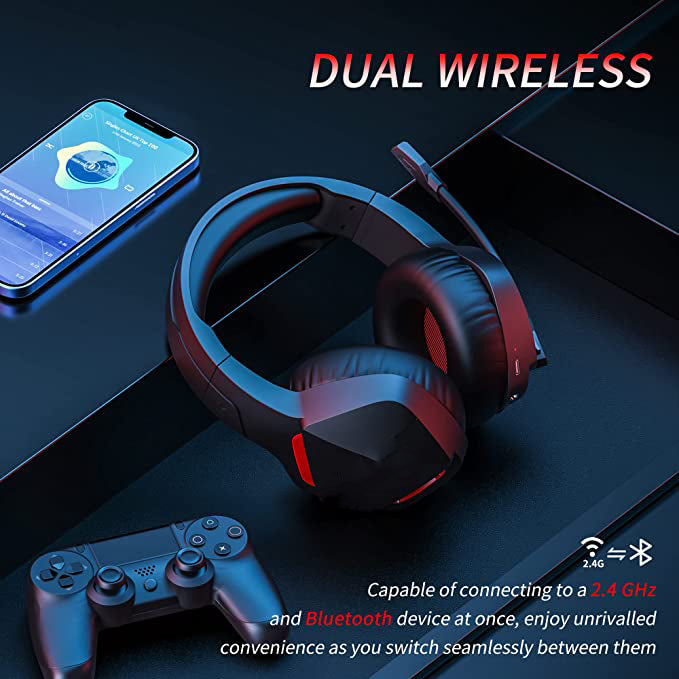 Gaming Headset, Bluetooth Gamer Headphones with Mic
