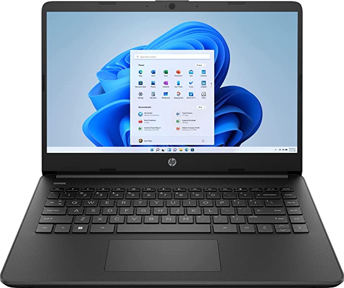 HP Laptop 14, Intel® Celeron® N4500 Processor, Intel UHD Graphics, 4 GB DDR4-2933 MHz RAM,(Jet Black with a Matte Finish, 14-dq3200ca)