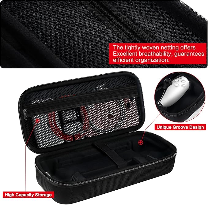 designed to make your Playstation Portal Remote Player even more portable & travel friendly, PlayStation Portal Remote Player 8.0'' 2023, Portable Hard Shell Pouch Anti-Drop Travel Bag with Protective Storage Mesh Pocket for PlayStation