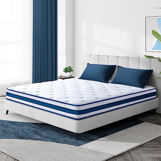 Full Mattress,Memory Foam Hybrid Innerspring Mattress in a Box Sleep Cooler with More Pressure Relief & Support