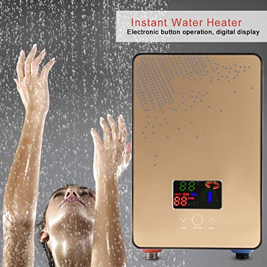Tankless Water Heater Electric 220V 6500W,Electric Instant Hot Water Heater Digital Display for Home Bathroom