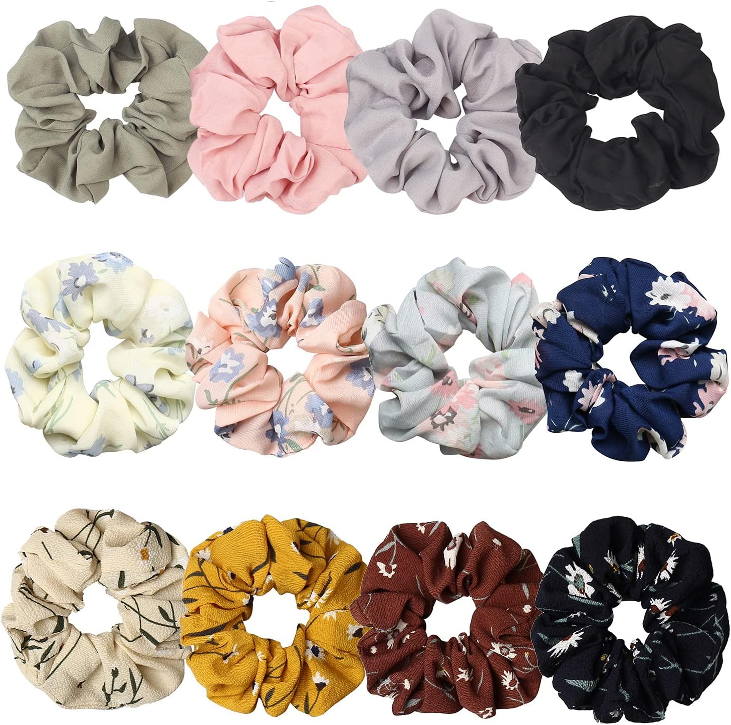 hese scrunchies are fit for curly hair, straight hair, ponytail, buns, thick or thin hair, makes you more beautiful, Scrunchies for Women Soft Hair Ties Hair Accessories Ponytail Holders