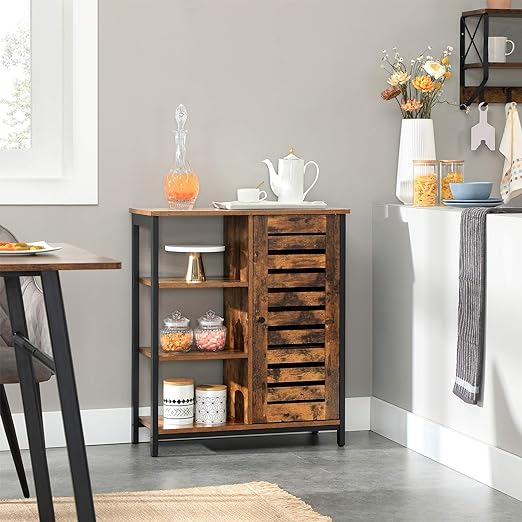 high degree of stability; load the top surface with items up to 66 lb, Cupboard, Multipurpose Cabinet, For Kitchen, Living Room