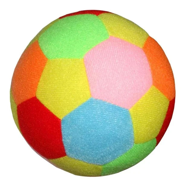 visual development and color discrimination. Develop auditory awareness with the built-in bell that tinkles with every bounces and movement, Soft Cotton Soccer Ball Football Sport for Kids Outdoor Sports Toys Colorful