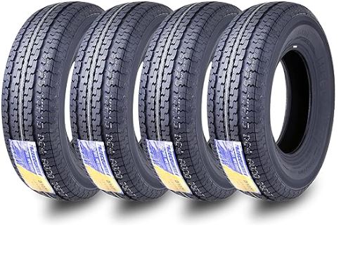 8 mm deep tread depth vs 5.6 mm of other cheap competitors, durable and longer mileage life, ST225/75R15 10 Ply Load Range E Steel Belted Radial w/Featured