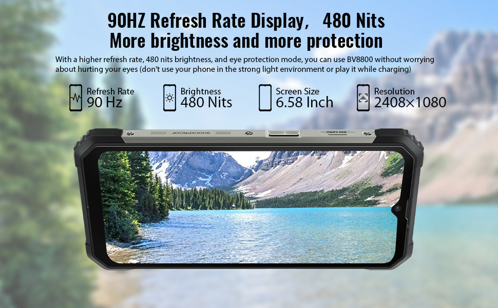 Rugged Cell Phone, Blackview BV8800 Android Phone, 8GB+128GB Unlocked Cell Phones Canada, 50MP+20MP Night-Vision IR Rear Camera,33W Fast Charge 8380mAh Battery, IP68 Waterproof Smartphone with NFC,OTG