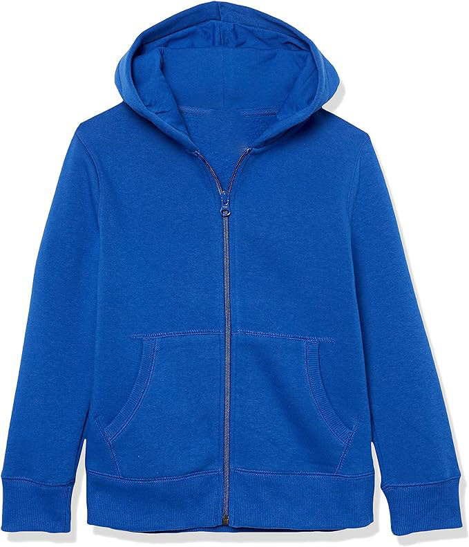 This boy's zip-up hoodie offers a comfortable, relaxed fit through the body, allowing active boys to stay comfortable during play.