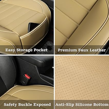 Cleaning is a breeze-simply wipe them down with a damp cloth or sponge,and they'll look as good as new.  2 Pack Leather Front Car Seat Covers,Bottom Seat Covers for Cars,