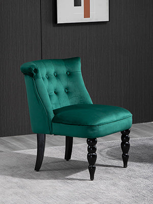 Living Room Chair with Wood Legs, Rolled Arms,