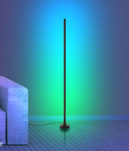Color Changing Corner Floor Lamp with Wi-Fi App Control and Remote,  Gaming