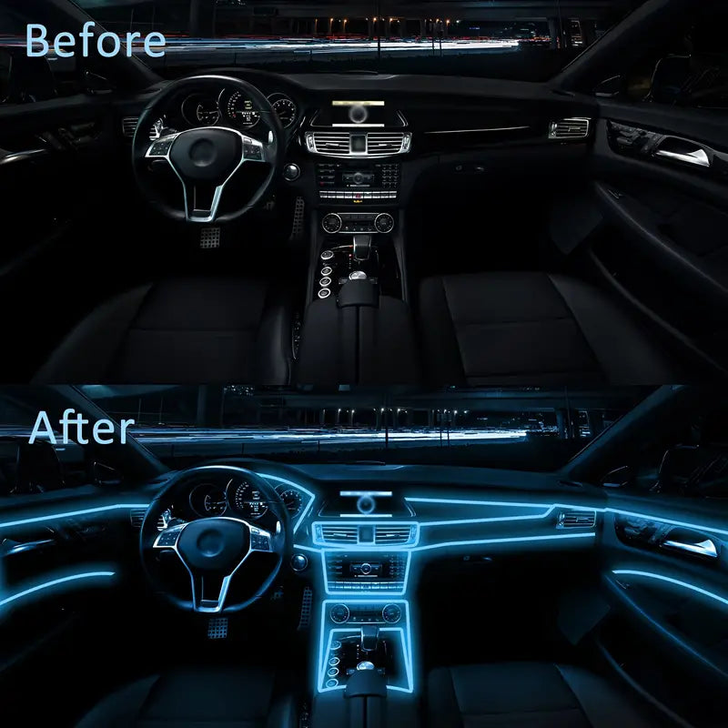 1 USB Neon Wire Light Kit for Car Ambient Lighting,  (5m/5V)