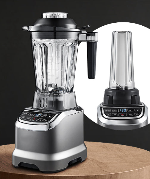 Blender for 2 Blend Way-Comes with a blender, motor base, Blender Jar Lid, 1.8 L tritan Jar, 600ml travel bottle, user manual, recipe and a tamper. 1800W High Speed Blenders