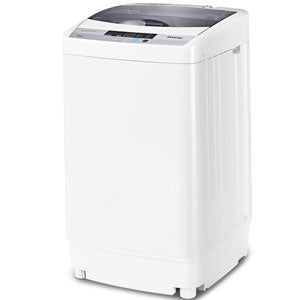 Full-Automatic Washing Machine Portable Compact 1.34 Cu.ft Laundry Washer Spin with Drain Pump