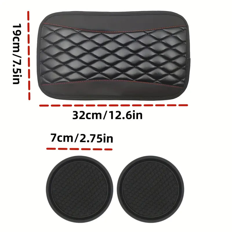 2pcs Non-slip Silicone Coasters, Universal Fit For Most Vehicles.