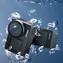 AKASO Brave 7 4K30FPS Waterproof Camera - 20MP WiFi Action Camera with Touch Screen IPX8 33FT Underwater Camera EIS 2.0 Zoom Support External Mic Voice Control with 2X 1350mAh Batteries Vlog Camera