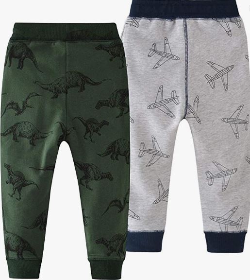 Boys Cotton Jogging Pants, Pull-On