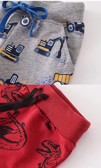 Boys Cotton Jogging Pants, Pull-On