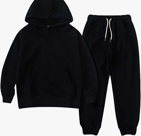 Boy's Hoodie Tracksuit Set Pullover Sweatshirt Jogging Pants 2 Pieces Sweatsuit