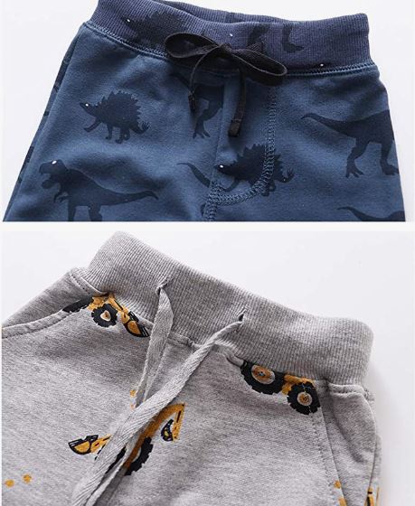 Boys Cotton Jogging Pants, Pull-On