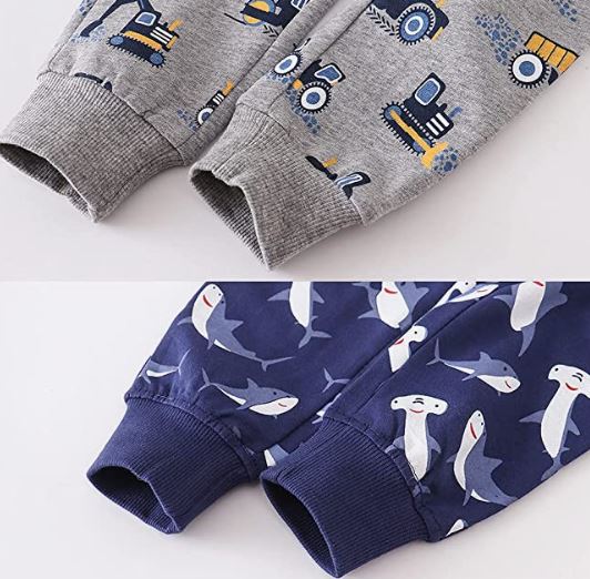 Boys Cotton Jogging Pants, Pull-On