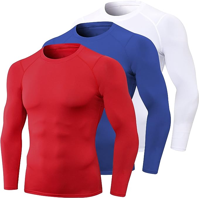 Gym Shirt Workout Running Top Sports Baselayer Mock/Crew Neck