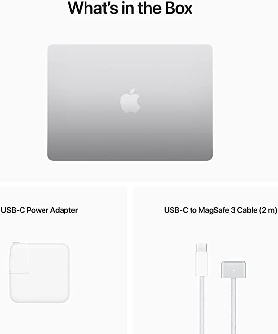 Apple 2022 MacBook Air Laptop with M2 chip: 13.6-inch Liquid Retina Display, 8GB RAM, 256GB SSD Storage, Backlit Keyboard, 1080p FaceTime HD Camera. Works with iPhone and iPad; Starlight; English