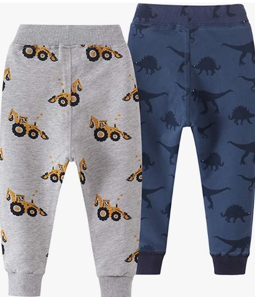 Boys Cotton Jogging Pants, Pull-On
