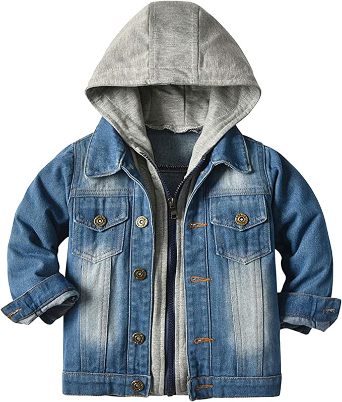 Jacket Long Sleeve Two Zipper Jeans Coat Tops Outfits