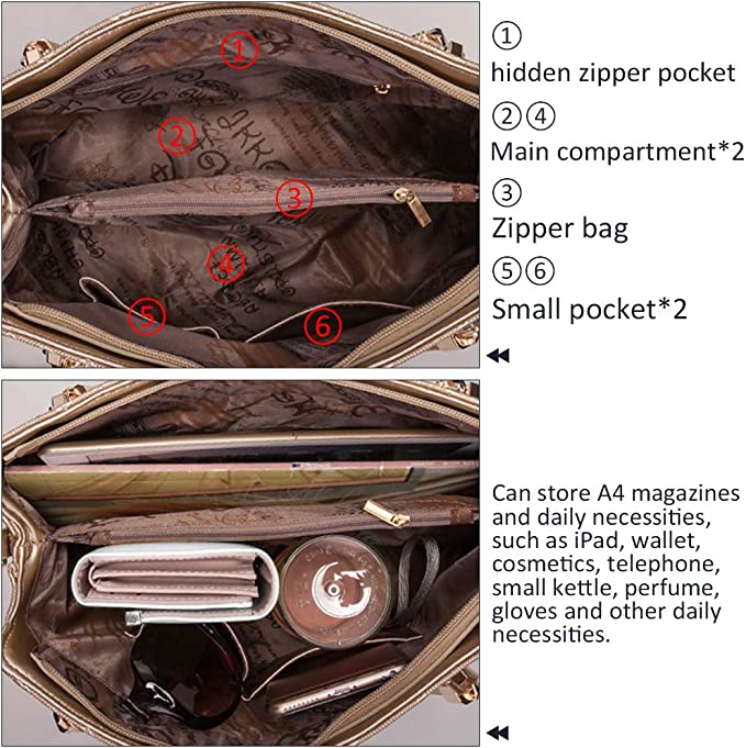 Leather Purses and Handbags with Matching Wallets Set Purse and Wallet Set for Women