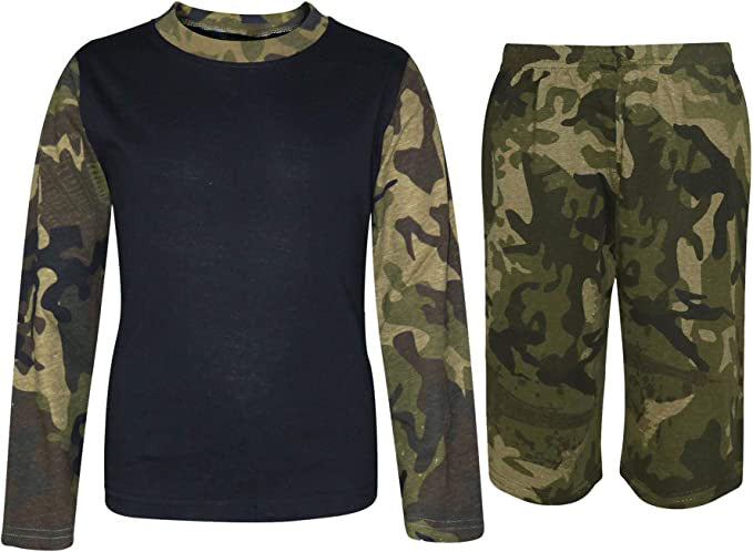 CAMO T Shirt Top & Shorts Camo Green Summer Outfit