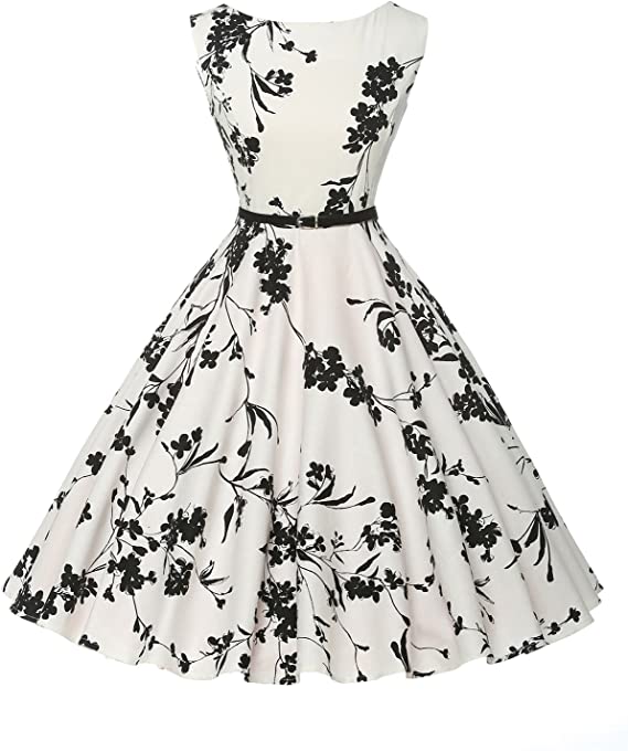 Swing 1950's Vintage Dress with Belt
