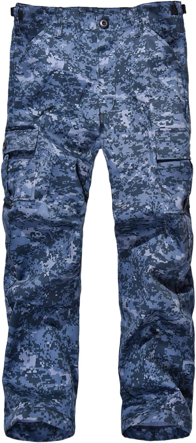 Kids Combat Army Ranger Camping Outdoor camo Cargo Pants Trousers