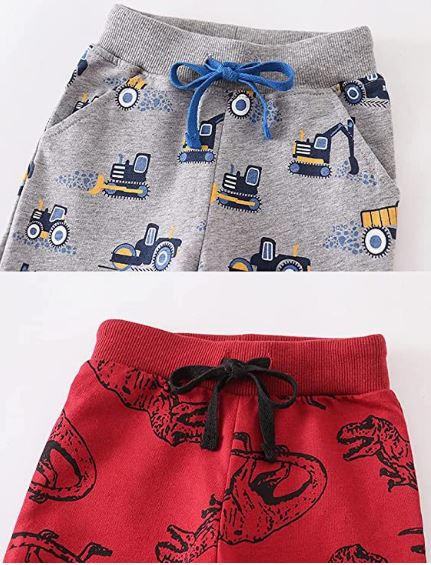 Boys Cotton Jogging Pants, Pull-On